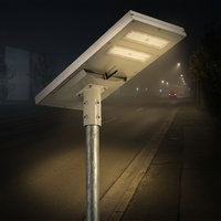 Lampadaire solaire LED WERISE IP65, éclairage extérieur tout-en-un, charge MPPT, contrôle AI, lampadaires solaires LED pour autoroute et route