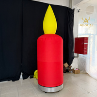 Ballon gonflable en forme de bougie pour la décoration de défilés de parcs à thème