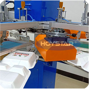 Máquina de serigrafía de 3 colores para imprimir en una fiambrera, contenedor de alimentos, impresora de pantalla, máquina de impresión de caja de concha de almeja de espuma - Product Image 5