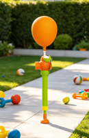 Lanceur de ballons d'eau en plastique grande capacité 500 ml, pistolet à eau, comprend 1 paquet de ballons de 28 cm, 2 styles de dessins animés au choix, portable