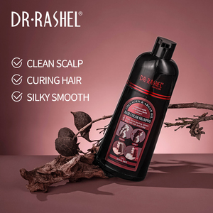 DR RASHEL Colágeno y aceite <span class=keywords><strong>de</strong></span> argán <span class=keywords><strong>Vino</strong></span> Tinto Fast Black Ealily Dye Fortalece el <span class=keywords><strong>color</strong></span> del <span class=keywords><strong>cabello</strong></span> Champú - Product Image 1