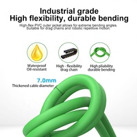 Cable flexible de cadena portacables Cat6A M12 de 8 pines X-code a RJ45 para automatización de puertos, nueva energía y comunicación en tiempo real TSN