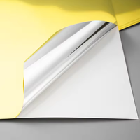 Feuilles d'autocollants en PET doré adhésives sur mesure, format A4, simple face, pour masquage et impression de logos cadeaux
