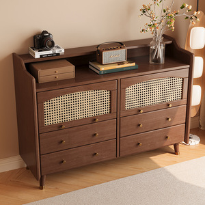 Modern Minimalist Wood <b>Storage</b> Cabinet With Drawers And Shelves For Living Room Bedroom Kitchen Use - Product Image 3
