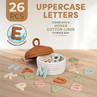 Lettres magnétiques en silicone personnalisées, vente chaude, aimants de réfrigérateur à prise facile, alphabet pour enfants, construction de mots, caractères éducatifs
