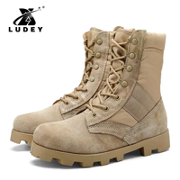 Bottes tactiques montantes pour hommes, décontractées, pour le désert, la randonnée, l'entraînement et le travail