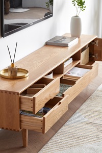 Mueble de <span class=keywords><strong>TV</strong></span> Moderno de Madera Maciza de Roble F8081 para Sala de Estar y Apartamento - Product Image 5