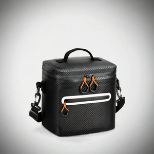 Sac isotherme 10L en néoprène à motif losanges avec fermeture éclair et poignée pour pique-nique et conservation des aliments - Product Image 2