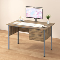 Bureau d'enseignant moderne avec tiroir verrouillable - Plateau en bois écologique, pieds en métal, poste de travail administratif durable pour l'école et le bureau à domicile