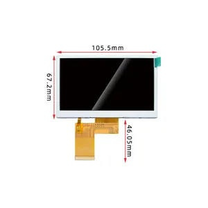 Tela de toque capacitiva Resistive de 4,7 polegadas Personalização ODM OEM Fabricante para Controle Industrial G+F+F