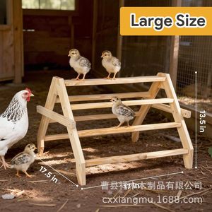 Tiragraffi in legno per polli, colore legno naturale, 4 livelli, per galline <span class=keywords><strong>e</strong></span> <span class=keywords><strong>gallo</strong></span>, uso esterno per fattoria - Product Image 3