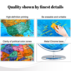 360 độ xoay Máy tính để bàn đồ chơi Thế giới toàn cầu màu xanh hành chính toàn cầu cho bàn trang trí cậu bé trẻ em Quà Tặng công cụ giáo dục - Product Image 5