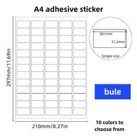 65 grilles de papier couché brillant A4 pour étiquettes codées, autocollant adhésif anti-déchirure, écologique, forte adhérence, diverses couleurs