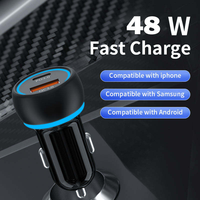 Pengisi Daya Mobil Ultra-cepat USB-C 48W QC3.0 PD3.0 PPS Ramah Lingkungan Adaptor Pemantik Rokok