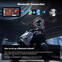 Caméra étanche IP67 5,5 pouces WiFi Carplay, écran tactile pour moto, Android Auto, DVR, navigation BT, GPS Tracker Moto