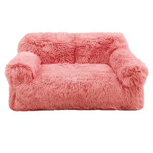 Faux Fur Cat <b>Sofa</b> <b>Bed</b> Rectangle Warm Pet <b>Bed</b> For Cats Four Seasons Use - Product Image 5