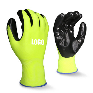 Polyester Mịn Nhúng Tráng Palm Đan Cổ Tay Làm Việc An Toàn Lao Động Găng Tay Tay Bảo Vệ Tay Biểu Tượng Tùy Chỉnh Linh Hoạt Mềm Mại Thoải Mái - Product Image 1