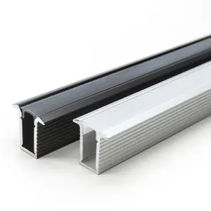 Profilo Led estruso anodizzato personalizzato barra luminosa profilo in alluminio canale Led colore nero personalizzato