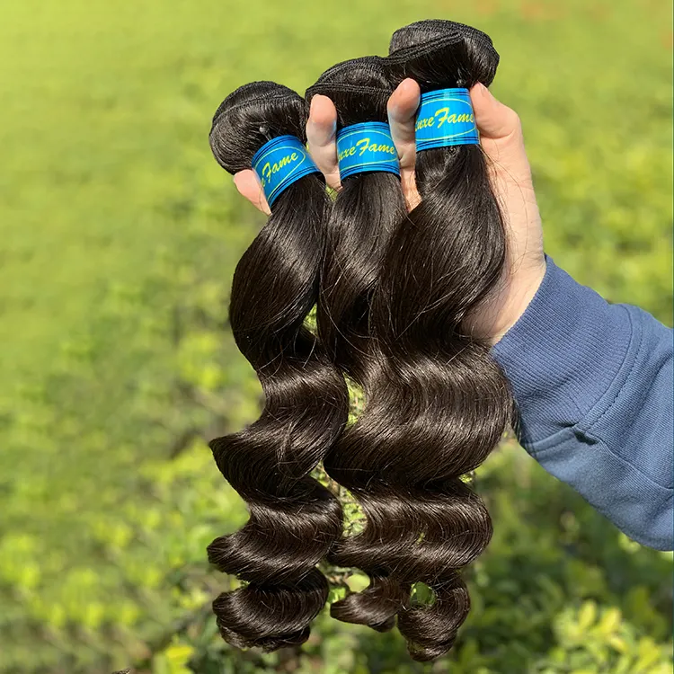 Luxefame 10A Grade Doppia Disegnata Vergine Peruviana Fascio di Capelli, Non Trasformati Vergine Peruviana Dei Capelli, Commercio All'ingrosso 100% Dei Capelli Umani Peruviani