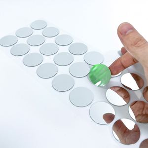 Love Heart Acrylic Half-Translucent Lens Back-Adhesive Plastic Mirror Decoration Toy Reflective Mirror PC Lens - Product Image 3
