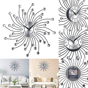 Orologio da parete con diamanti in cristallo orologio da parete di lusso 3D Home Decor Sheet orologi creativi Wall Quartz Art Living Room Single Face 9 Mm - Product Image 4
