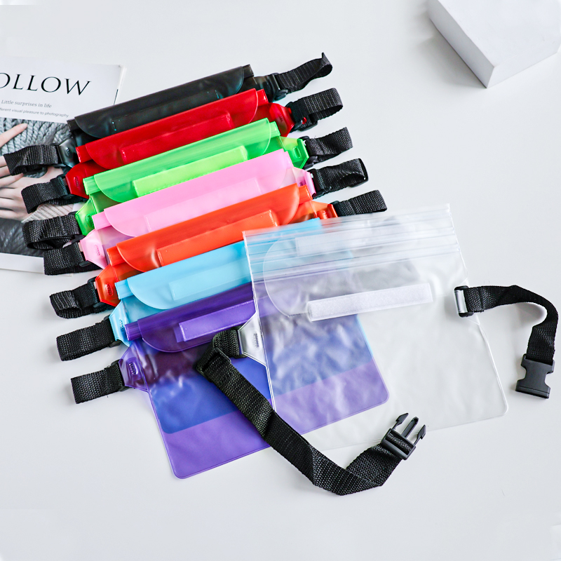 Custom Logo Travel Waterproof Phone Bag Fanny Pack Waist Pouch with Waist Strap