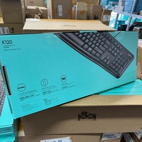 Clavier filaire USB noir K120 MK120 pour PC de bureau, ordinateur portable, bureau, 104 touches, clavier pleine taille