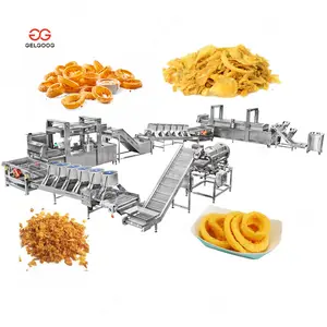 Gelgoog Continue Industriële Automatische Sjalot Ui Ringen Friteuse Krokante Ui Frituren Machine