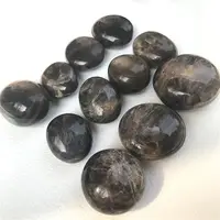 Pedra palmeira de cristal natural, alta qualidade pedra palmeira preta da lua para venda
