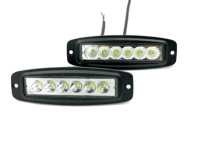 Nueva Lámpara de Trabajo LED de 18W, IP67 Impermeable, Haz de Luz Concentrado, para Camiones, SUV y Vehículos Todoterreno