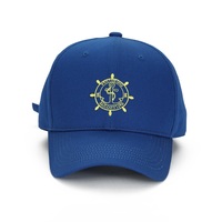 Gorra de Béisbol de 6 Paneles, Estructurada, de Poliéster/Algodón, con Logotipo Personalizado Bordado, de Lujo, con Hebilla Ajustable de Cobre Plateado