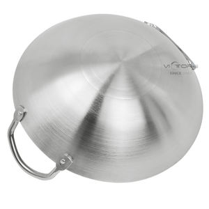 Wok Chino Económico de 30 cm de Acero Inoxidable con Dos Asas - Product Image 4