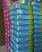 Boîtes rigides en carton ondulé pour le transport de fruits et légumes, gaufrage, impression quadricolore, écologiques, recyclables
