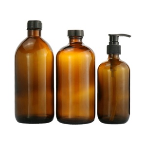 Ámbar de 200ml marrón botella de spray de vidrio para aceite esencial de espíritu de champú de plástico de pulverizador de bomba de tornillo - Product Image 4