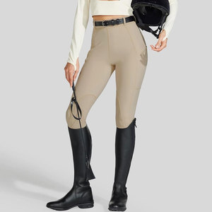 Culotte d'équitation professionnelle pour femme, respirante, imperméable, en Spandex/Polyester, confortable, à grip intégral et taille haute - Product Image 5