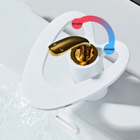 Robinets de lavabo luxueux mitigeur de salle de bain moderne robinet de lavabo en laiton mitigeur monotrou grue élégante pour salle de bain