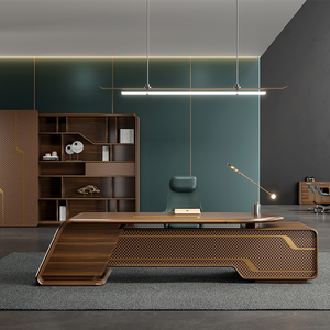 Lusso Escritorio De Oficina <span class=keywords><strong>scrivania</strong></span> da ufficio Set mobili da ufficio Executive <span class=keywords><strong>MDF</strong></span> <span class=keywords><strong>scrivania</strong></span> con bordo in alluminio tavolo da ufficio - Product Image 2
