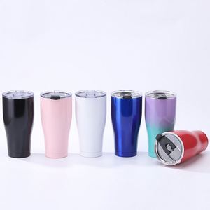 20oz Curve Thermal Tumbler Stainless Steel <b>Double</b> <b>Wall</b> Vacuum Insulated Mug with 2in1 Lid Custom Logo Hot - Product Image 1