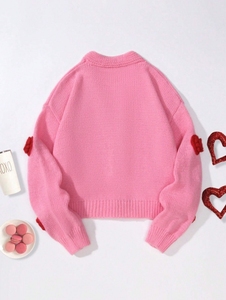 Cárdigan con botones de moda de fabricante profesional, cárdigan con cuello en V y hombros caídos con logotipo personalizado para <span class=keywords><strong>mujer</strong></span> - Product Image 2