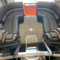 Flotteur en fibre de verre Petit Tritoon Party Boat Kits Yachts Pontoons Party Barge Aluminium Pontoon Boat Luxe Avec Table Basse
