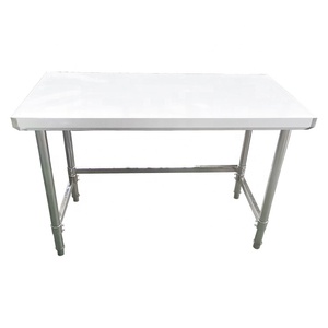 Banco de trabajo de acero inoxidable, mesa de preparación de alimentos para <span class=keywords><strong>restaurante</strong></span>, mesa de Metal de borde recto, fábrica china, nueva oferta - Product Image 2