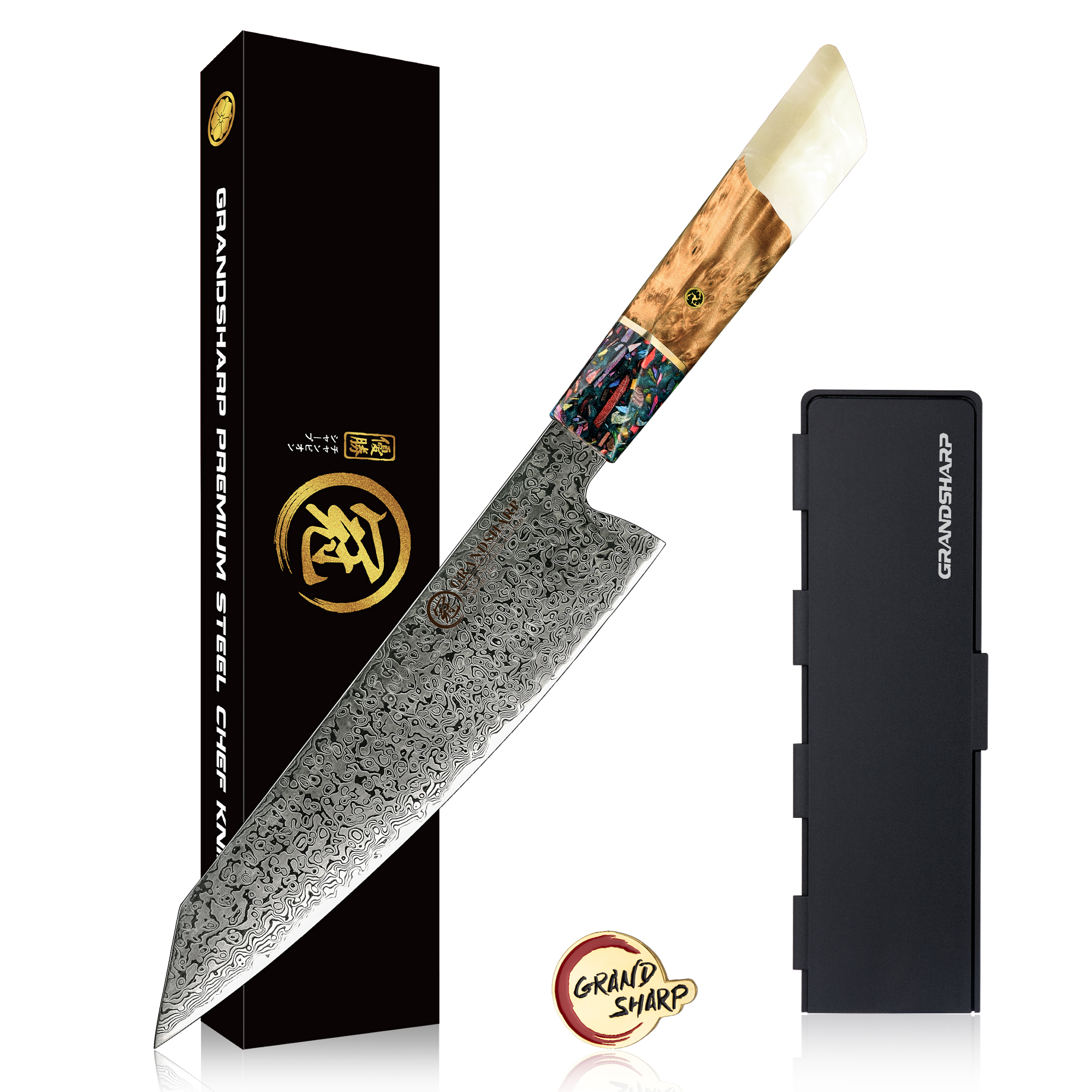 Couteau Kiritsuke 8 "blanc avec boîte cadeau