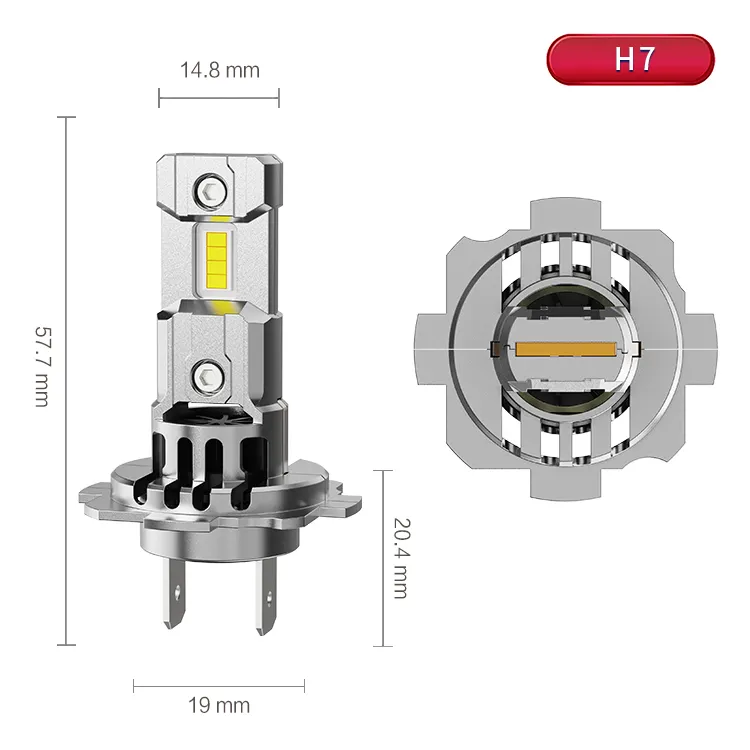 Asruex LED AUTO LIGHT 28S-H7アップグレードバージョン1:1ハロゲン70W5000LM車用ヘッドライト