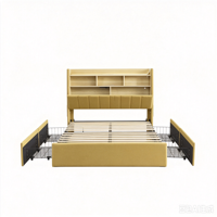 Ensemble de meubles de chambre à coucher de style européen 2026 : Lit king-size de luxe, lit king-size moderne avec tête de lit capitonnée