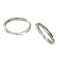 Anillos Lisos de Plata de Ley 925 al por Mayor, Anillos Sencillos para Parejas, Joyería de Boda, en Stock