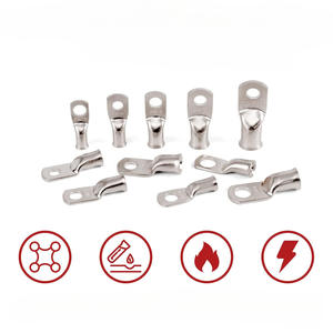 Terminal de crimpado de cobre puro de 4 AWG con orificio de 1/4 de pulgada y tubo termorretráctil para conexiones eléctricas - Product Image 5