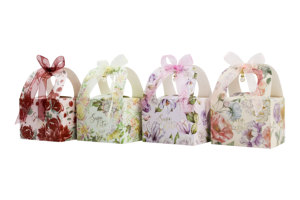 Boîtes en papier pour bonbons et friandises de fête de mariage avec poignée et ruban, <span class=keywords><strong>2</strong></span> tailles, boîtes d'emballage cadeau pour fête nuptiale, anniversaire - Product Image 4