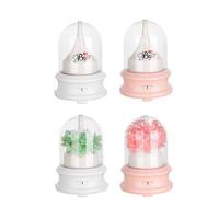 Diffuseur d'arômes et humidificateur 2 en 1 avec fleur préservée et veilleuse colorée pour la maison, la chambre et le bureau