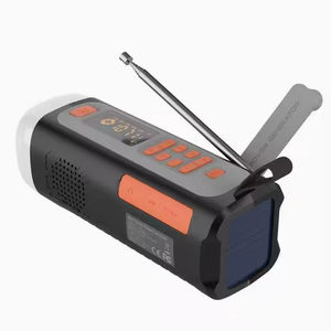 4500mAh Emergency Hand Crank Solar Radio, AM/FM/SW/DAB 4-Band Receiver with Power Bank & <b>Flashlight</b> - Product Image 5