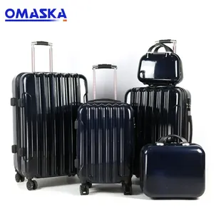 Großhandel China Hersteller benutzer definierte abs Koffer schwarz 5 PCS Set abs Trolley Gepäck